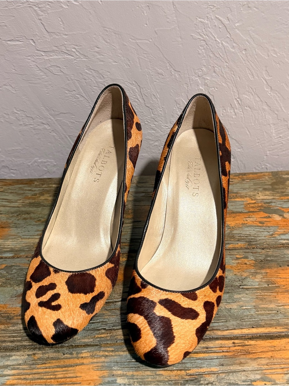 Talbots Animal-Print Round-Toe Heels
